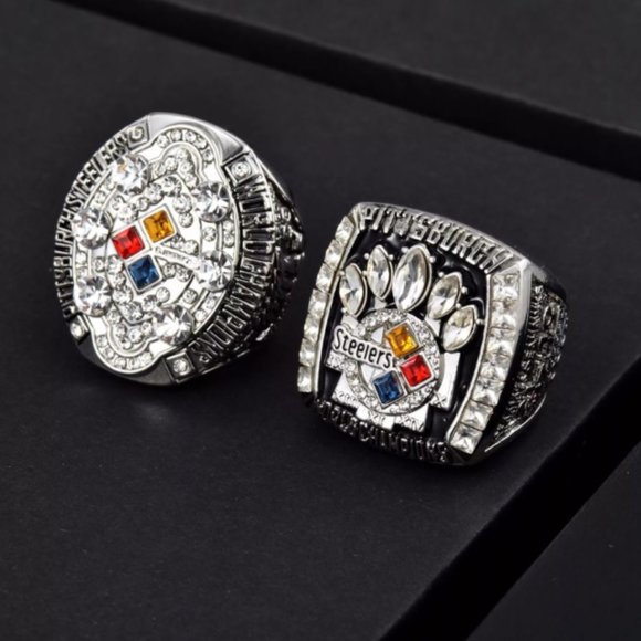 Pittsburgh Steelers Silver Championship Ring Set - Picture 12 of 13